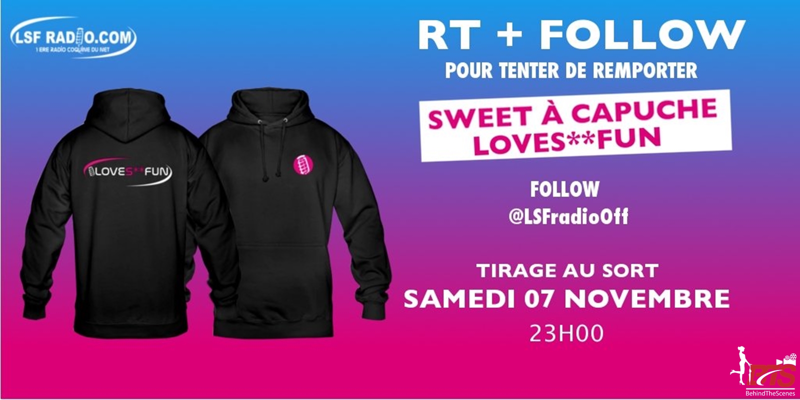 Jeu Concours LSF Radio – 07/11/2020 – Sweat à capuche