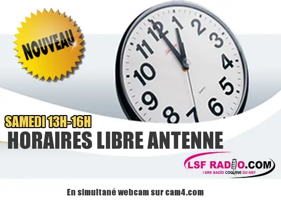 La Libre Antenne de @LSFRadioOff c’est tous les samedis en 2019 en live sur @Cam4_FR